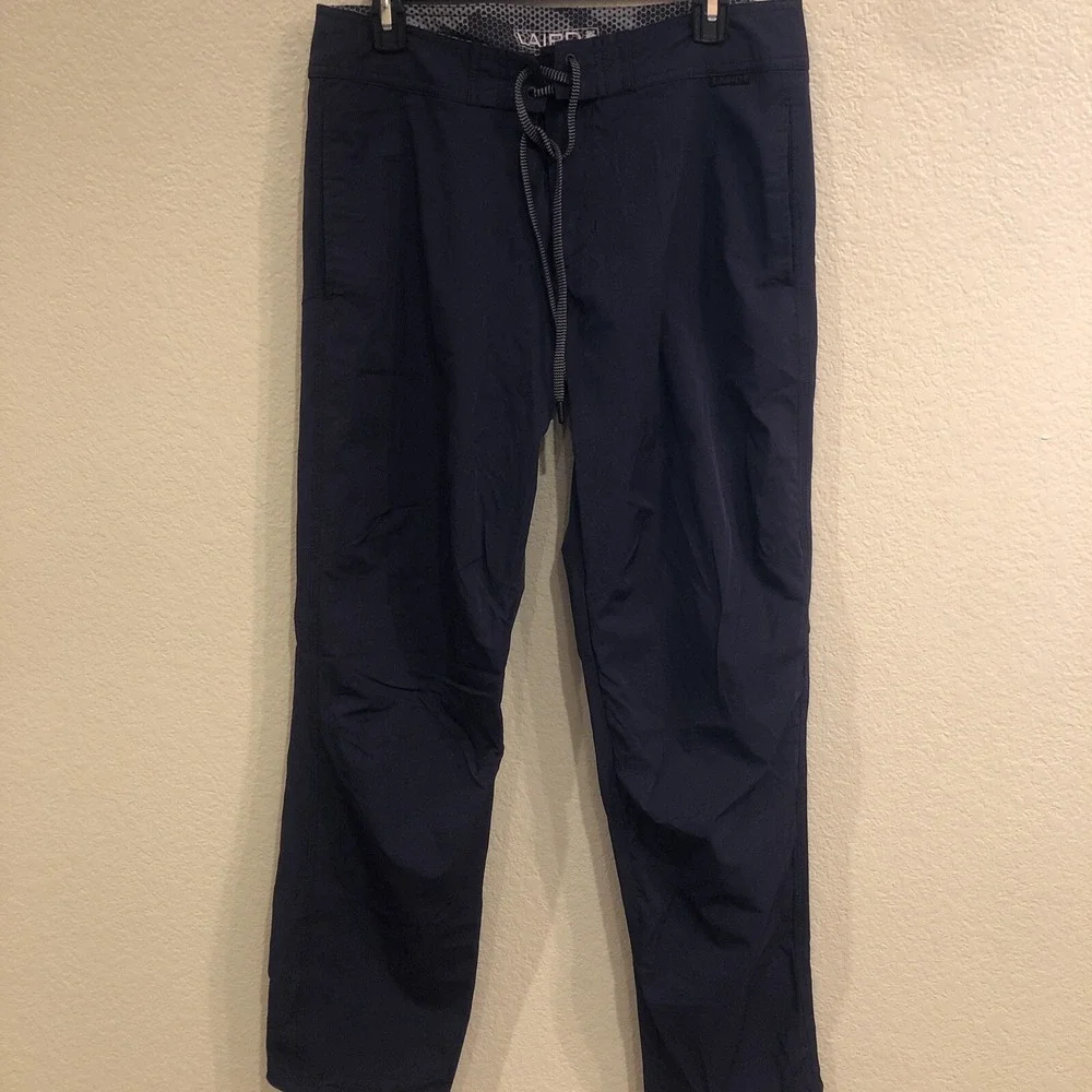 Laird Pants Mens 32 Drawstring Hiking Stretch Performance Commuter Pants Navy